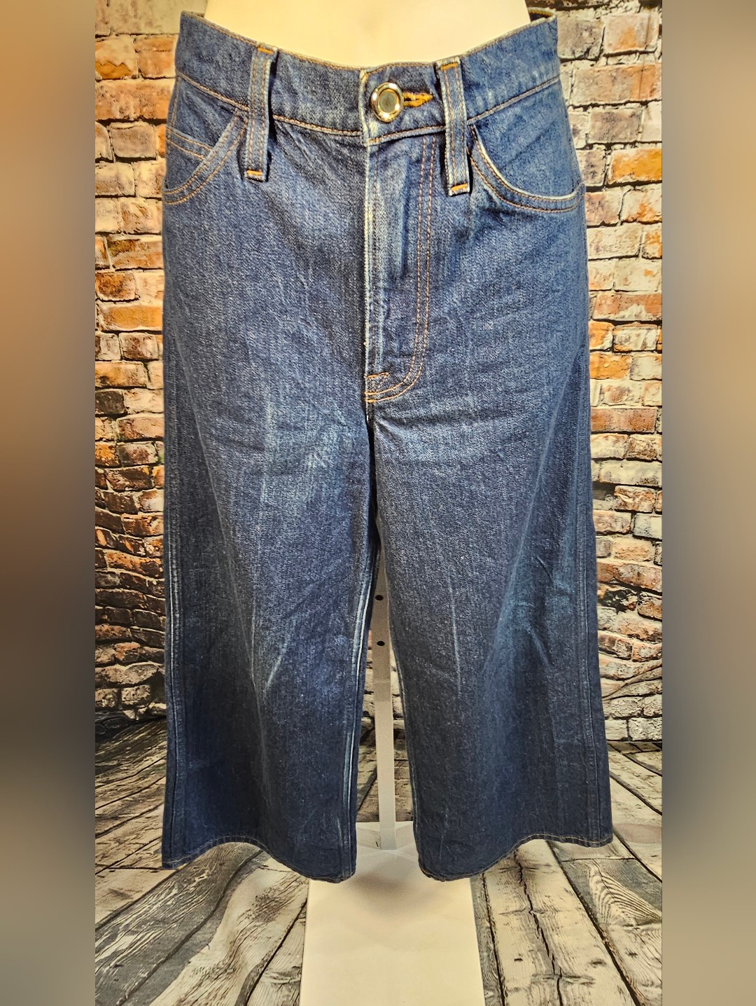 Frame Le Italien Wide Crop Jeans Women's Size 25 High Rise Premium Denim